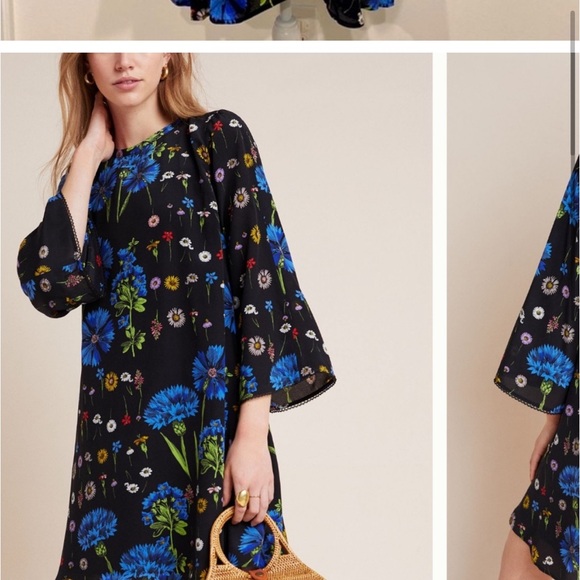 Anthropologie Maeve Lucinda Silk Tunic Dress Sz m - Picture 2 of 4